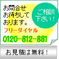 問い合わせはこちら 0120-812-881